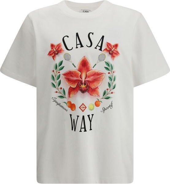 Casablanca Weißes Baumwoll-T-Shirt