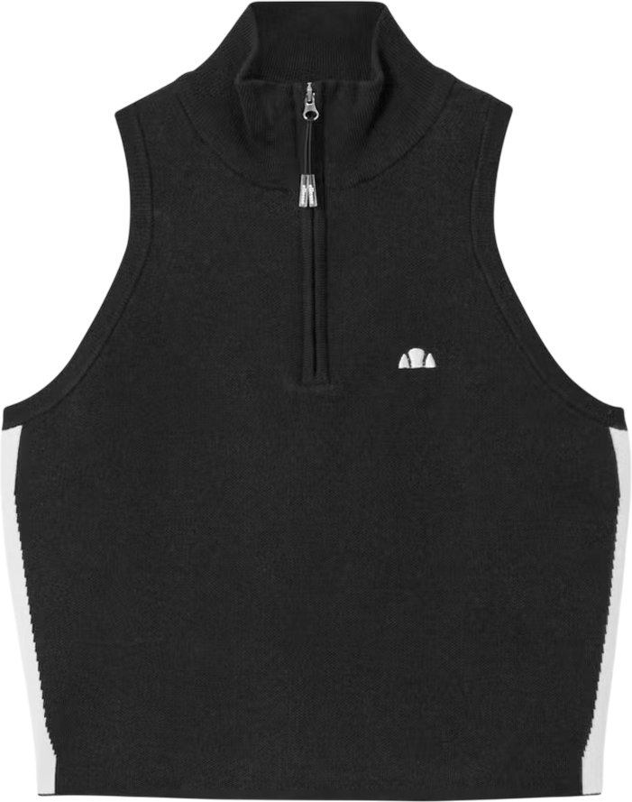 Ellesse - "Surista" Oberteil für Damen, mit kurzem Reißverschluss (Schwarz)