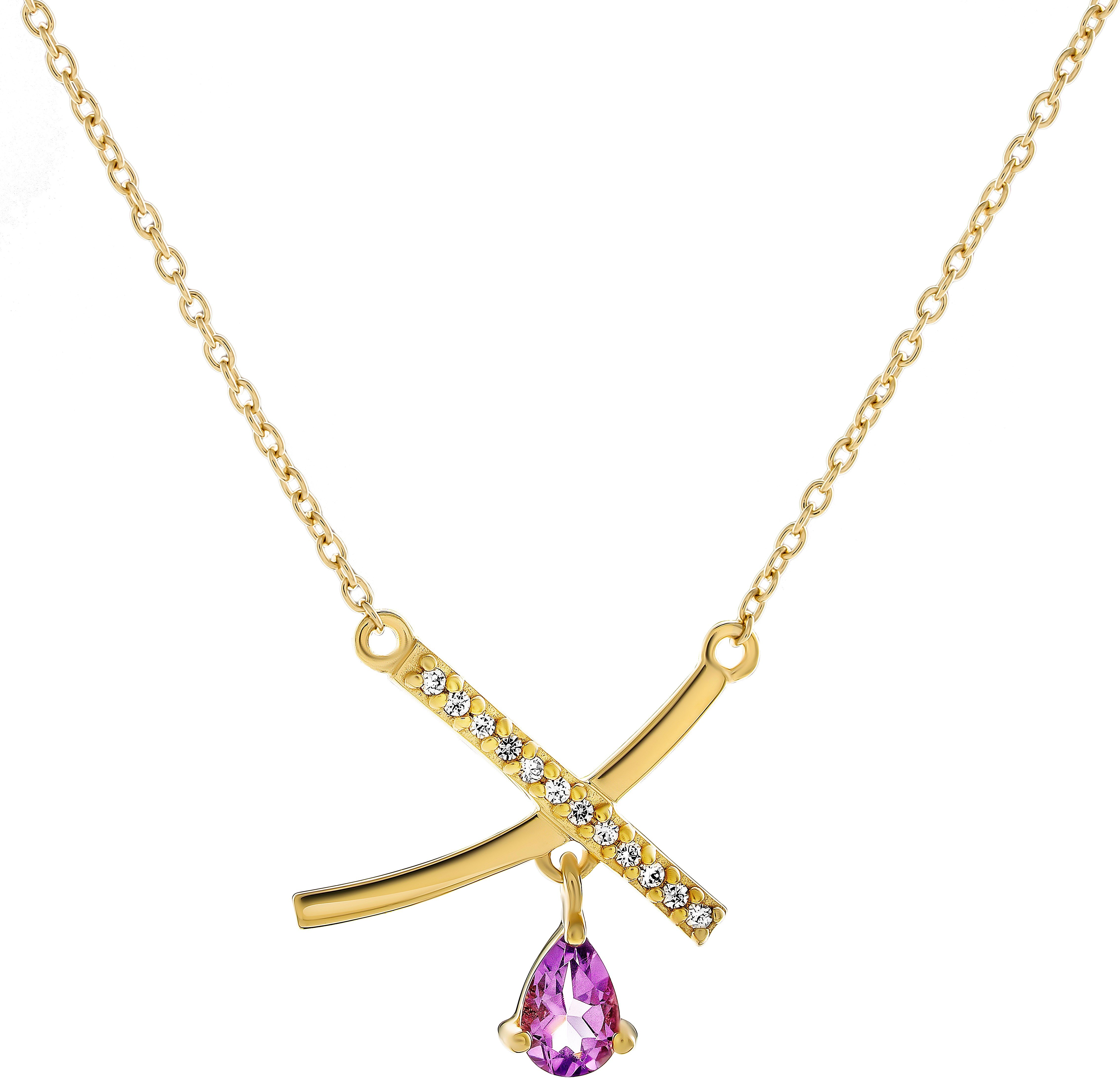 Orphelia 'Charlotte' Halskette für Damen aus 925er Sterlingsilber – Gold ZK-7580/A