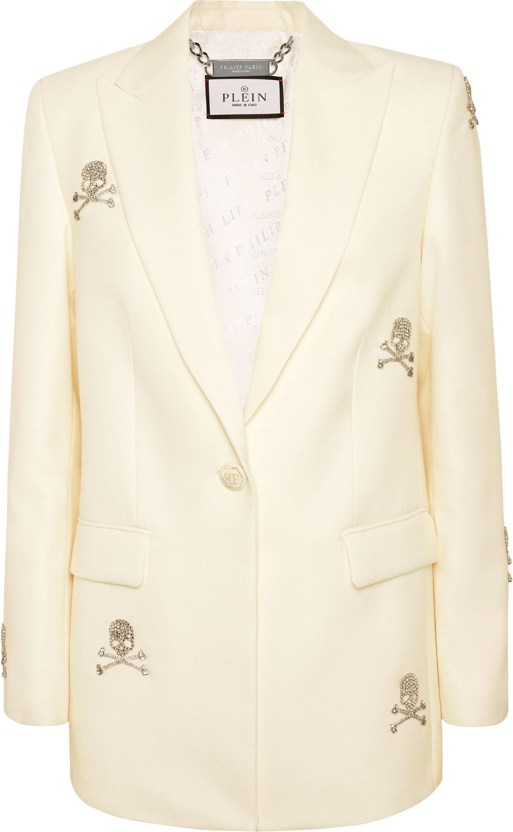 Blazer Boyfriend Fit Skull Strass