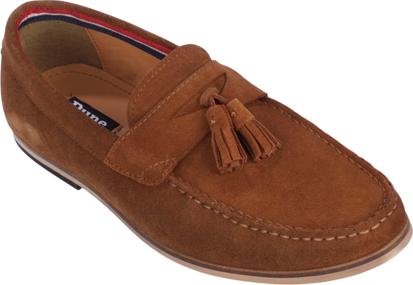 Thumbnail - Dune London - Herren Halbschuhe "Blaisse", Quastenbesatz, Wildleder (Hellbraun)