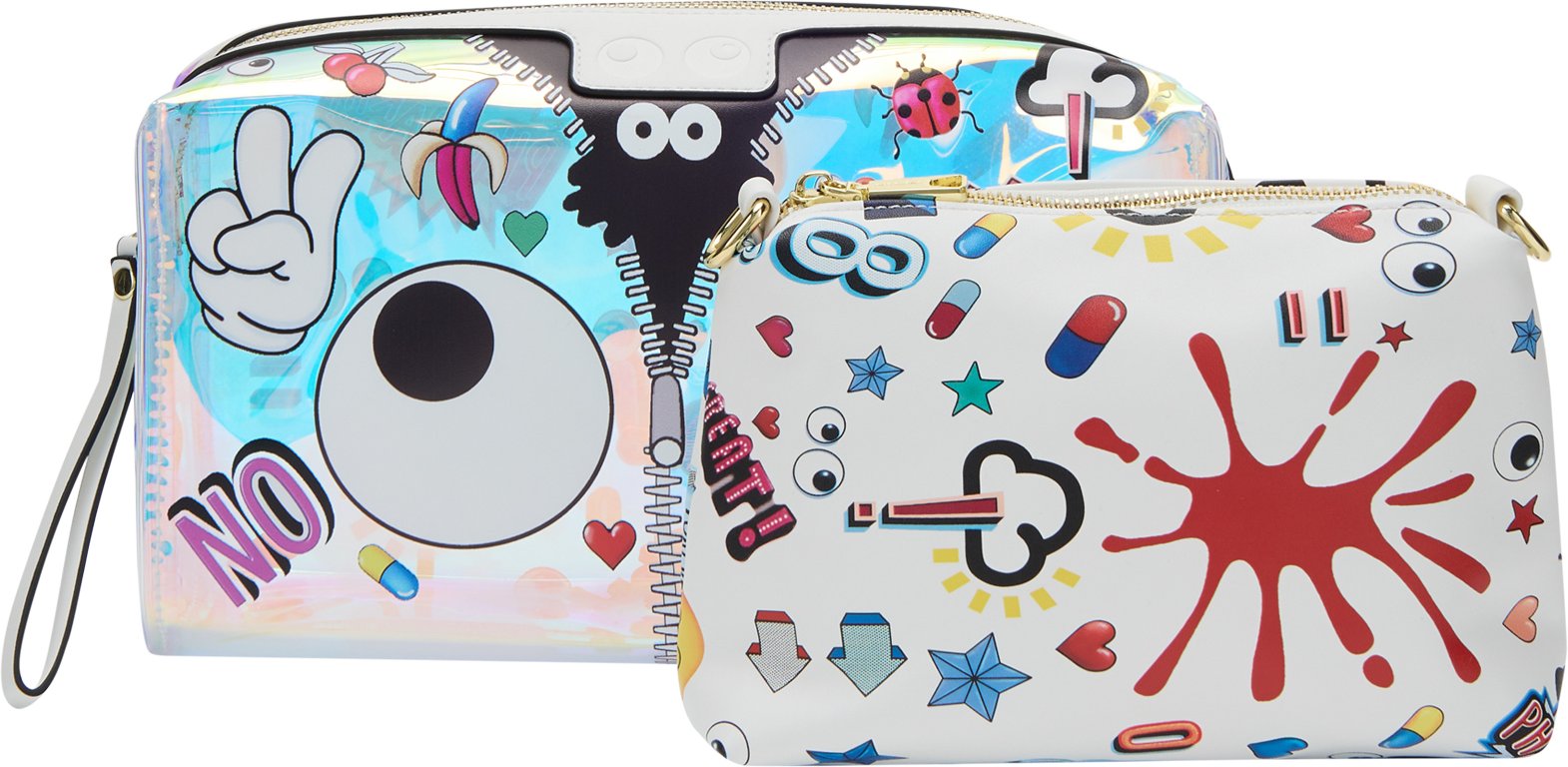 Mymo 2-IN-1-Tragetaschen-Set 2-IN-1-Tragetaschen-Set Frauen weiß mehrfarbig