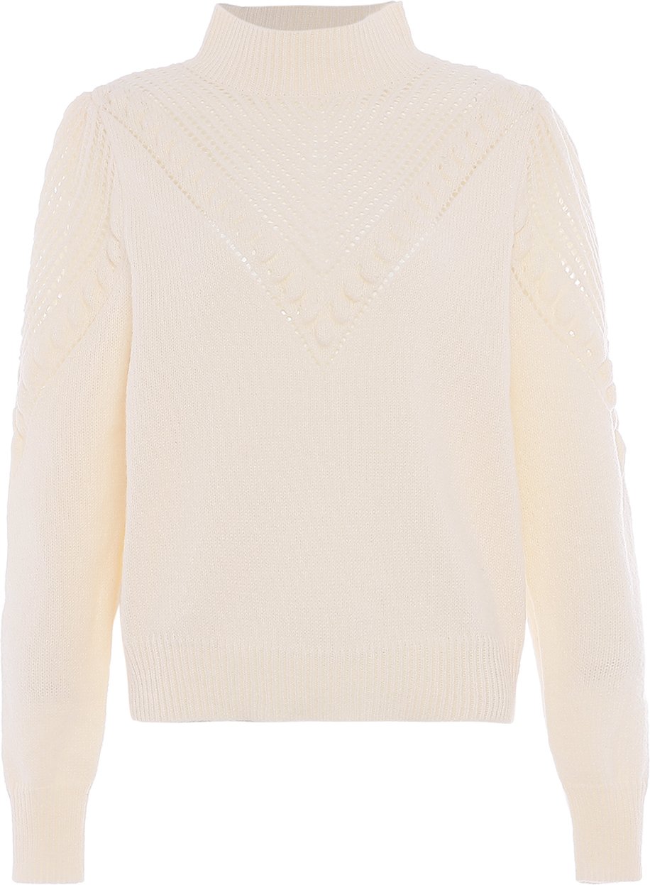 Thumbnail - Faina Pullover Damen Wollweiß