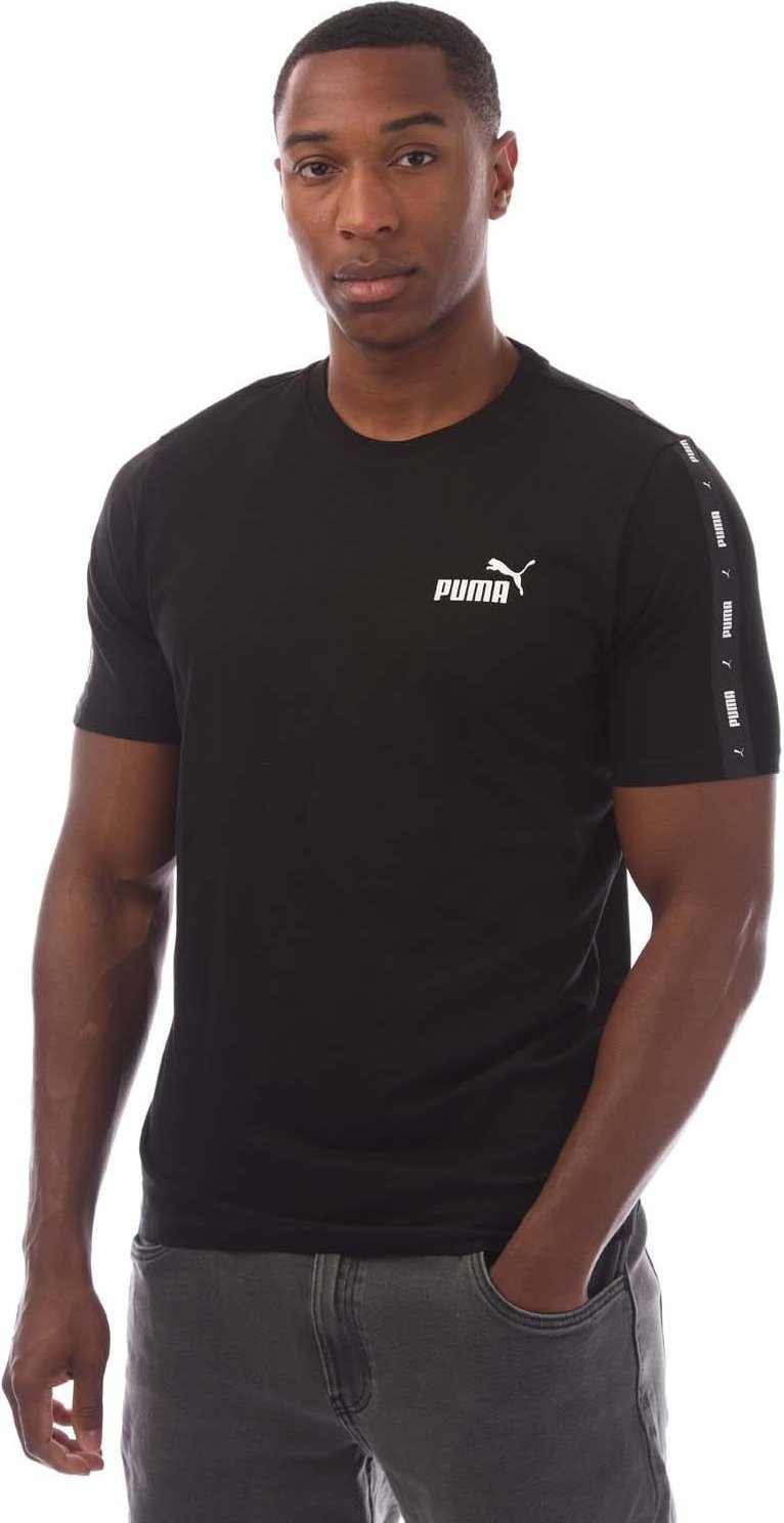 Puma - "Essential" T-Shirt Band für Herren Regulär (Schwarz)