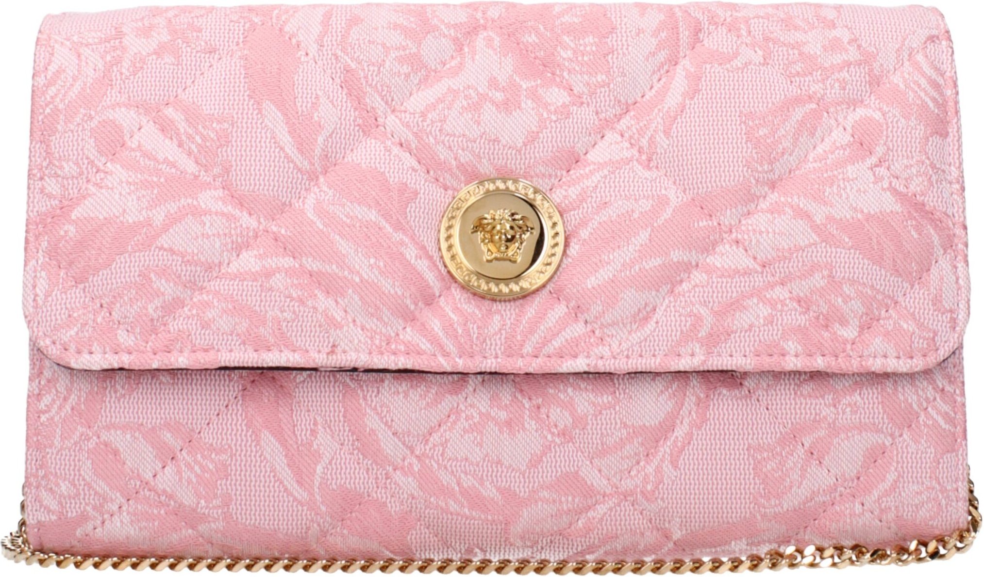 Rosa Stoff-Clutch