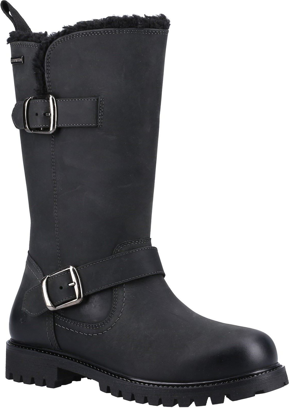 Thumbnail - Hush Puppies Winnie Leder Damen Schwarz Stiefel