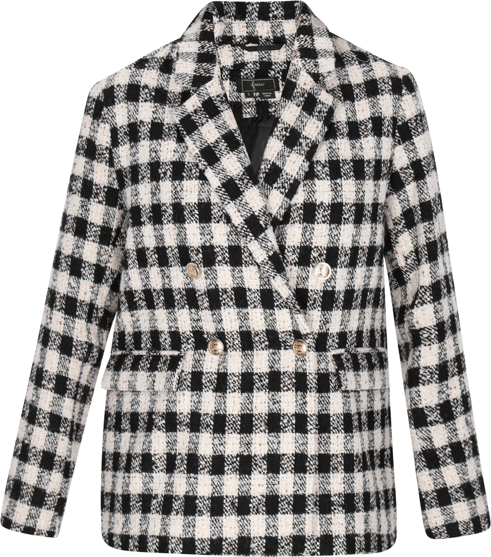 Faina Jacke Frauen schwarz/offwhite