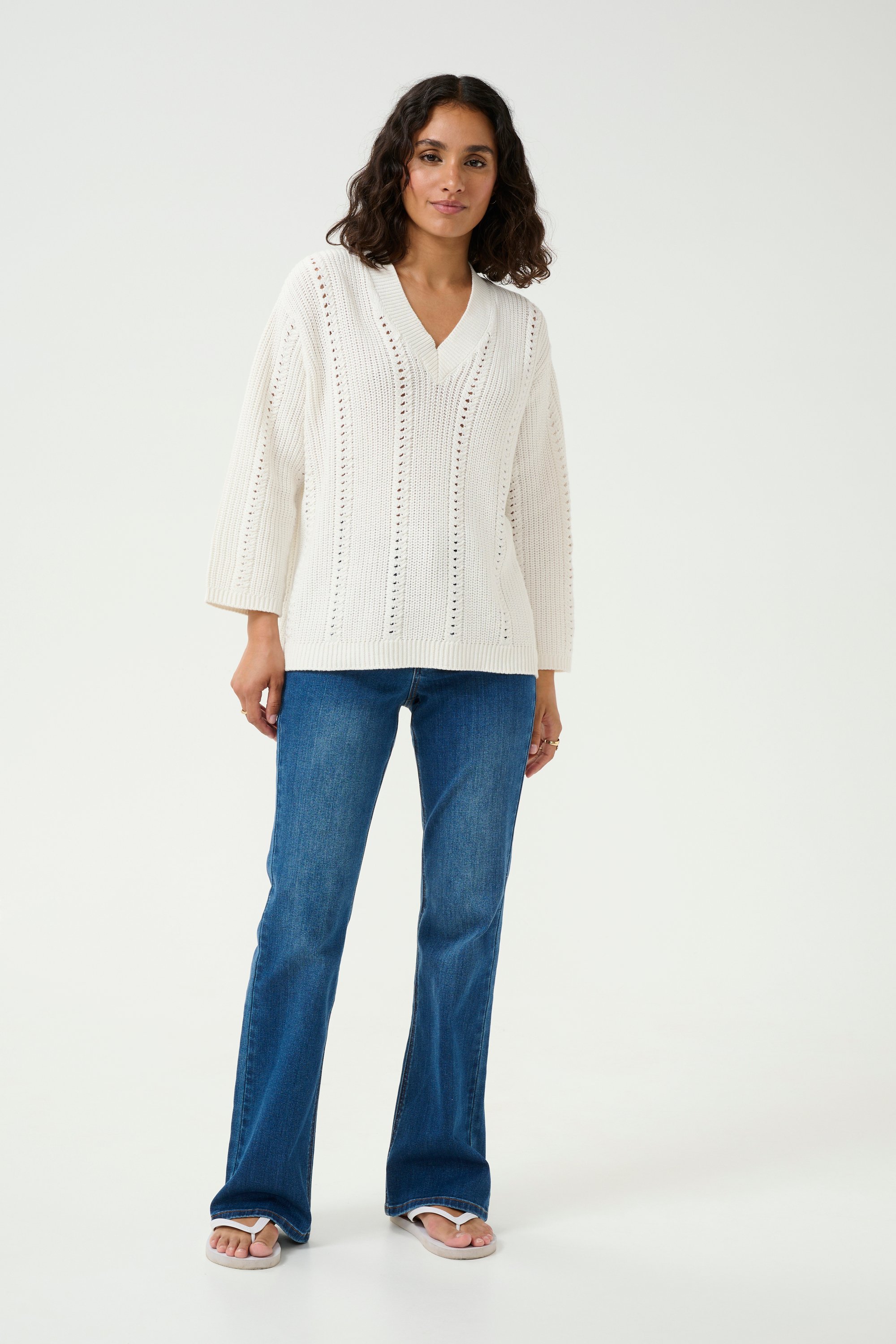 Thumbnail - Strickpullover Loose fit white