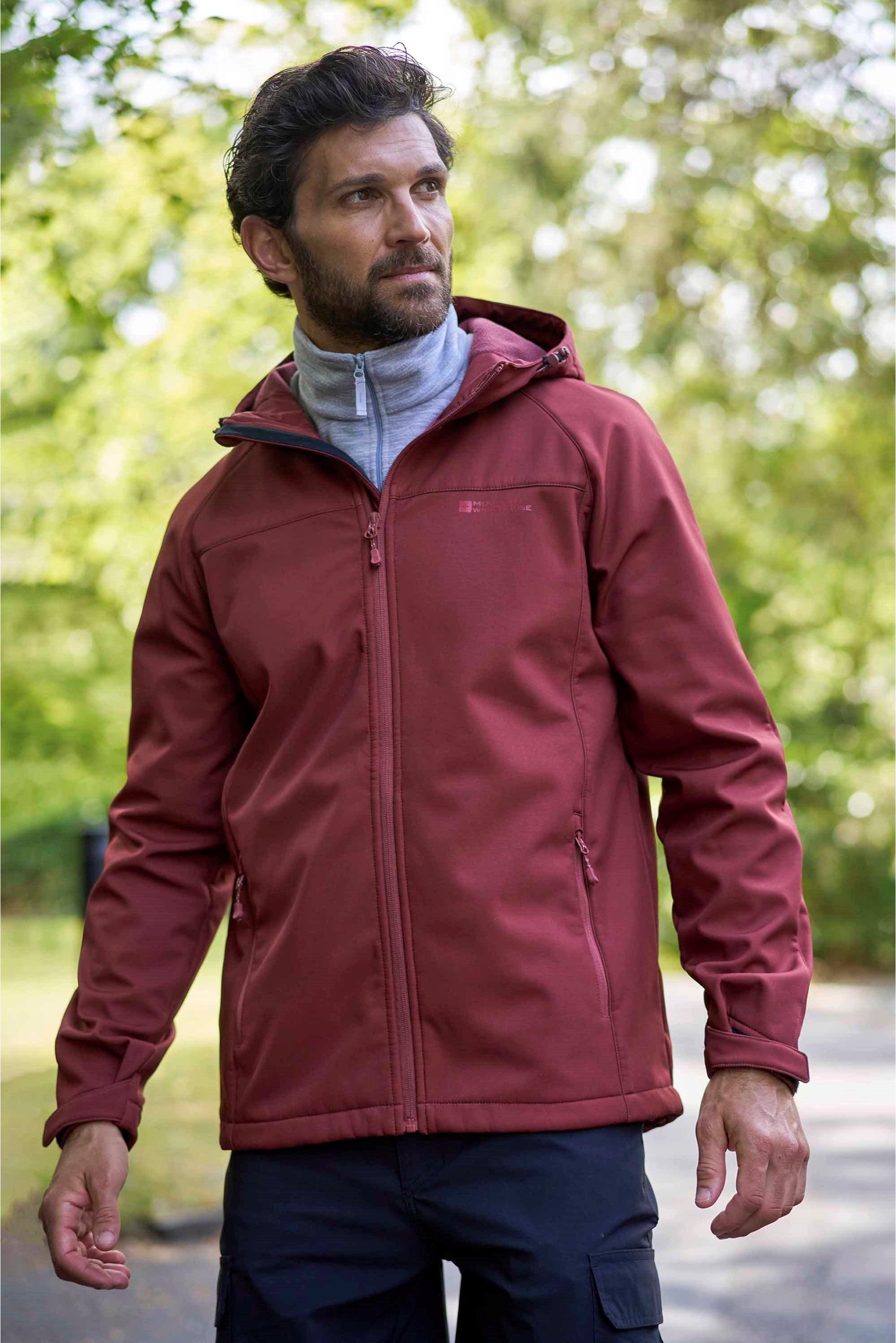Mountain Warehouse - "Exodus" Softshelljacke für Herren (Dunkelrot)
