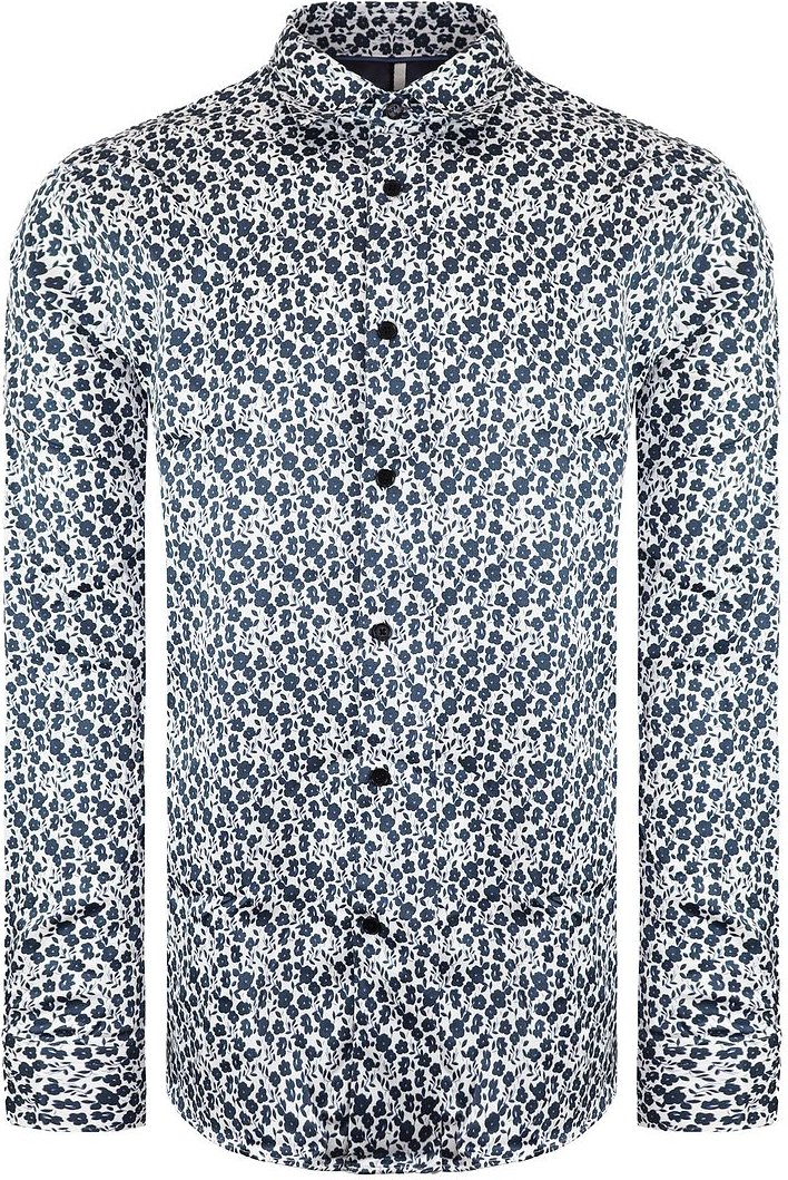 Ted Baker Capua Mens White/Navy Ditsy Blumenhemd