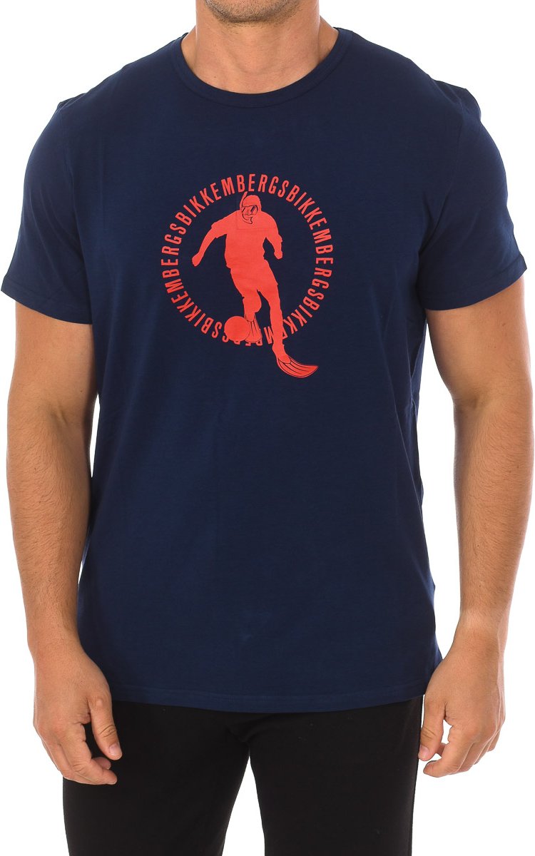 PUPINO Herren-Kurzarm-Rundhals-T-Shirt BKK1MTS02