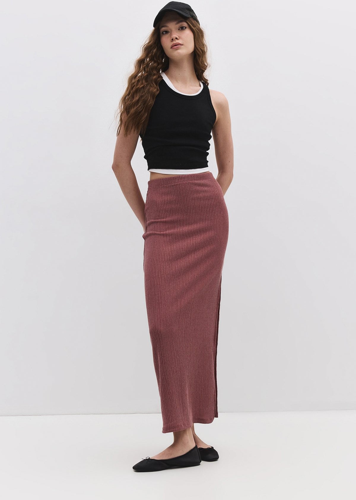 Thumbnail - Strukturierter Baumwollrock