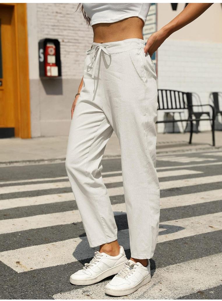 Damen Hosen mit elastischem Bund und tapered Schnitt