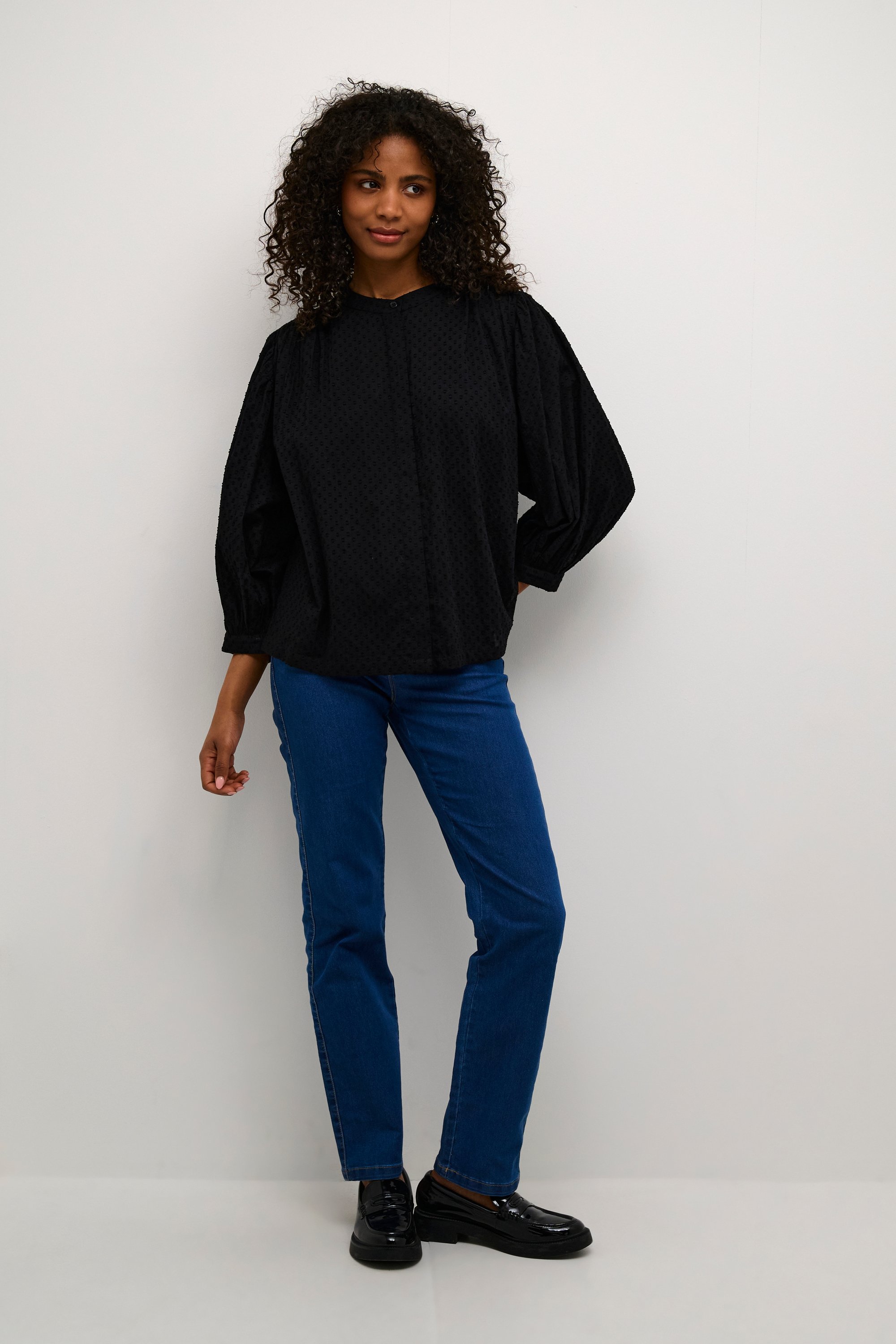 Thumbnail - Langarm - Hemd Baggy fit Black