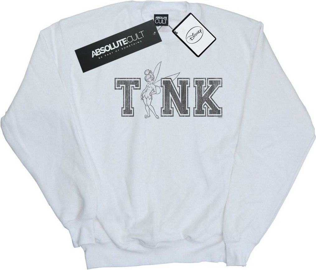 Disney - "Tinker Bell Collegiate Tink" Sweatshirt für Damen (Weiß)