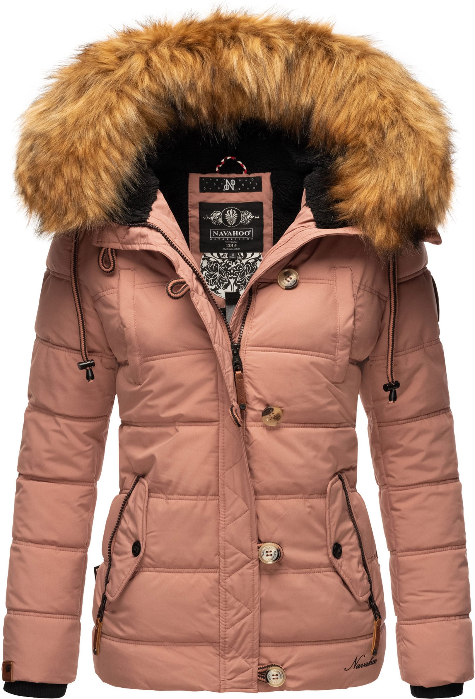 Navahoo Damen Winterjacke Zoja – Warm, Stylisch & Mit Abnehmbarem Kunstfellkragen
