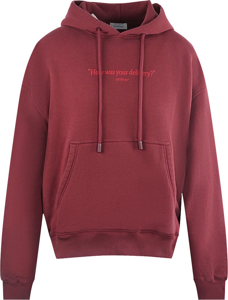 Off-White Wie war Ihre Lieferung dunkelrot Skate Hoodie