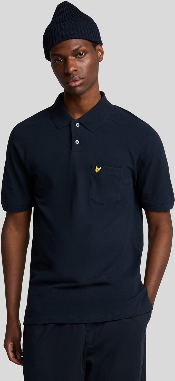 Thumbnail - Lyle & Scott Poloshirt aus Leinenmischung – Dunkelmarineblau