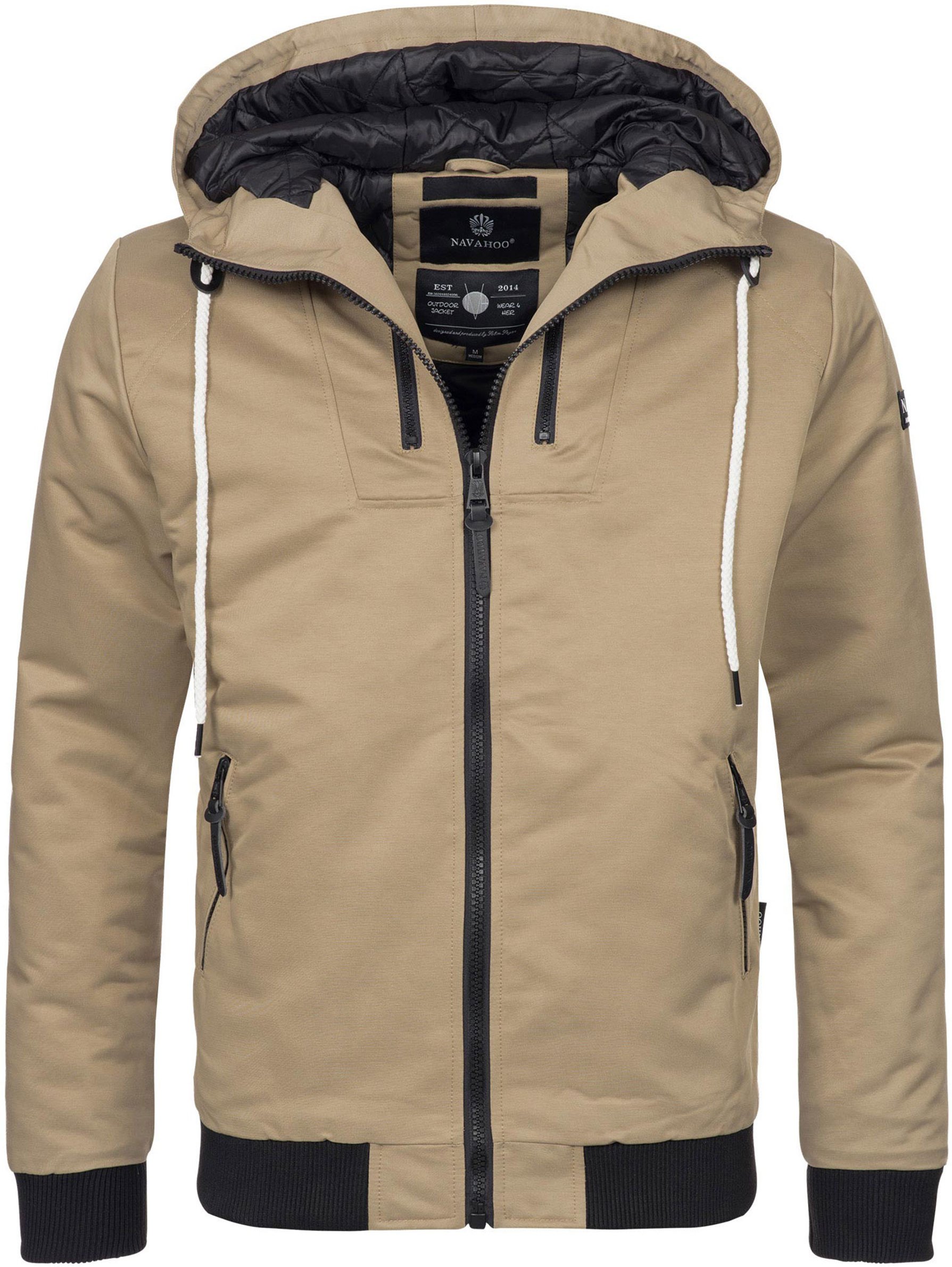 Navahoo Herren Jacke B623 – Stylische Übergangsjacke mit Fleece-Taschen & Wasserabweisendem Material