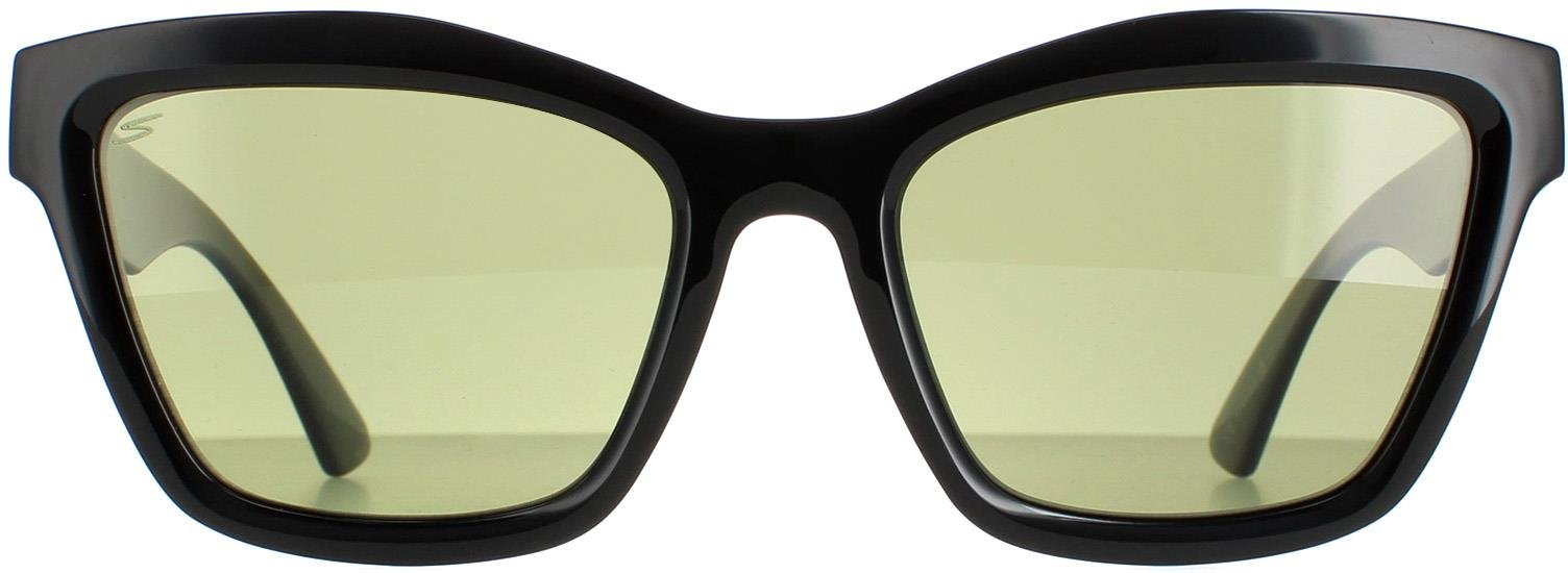 Thumbnail - Serengeti Square Womens Shiny Black Saturn Polarized 555nm Rolla