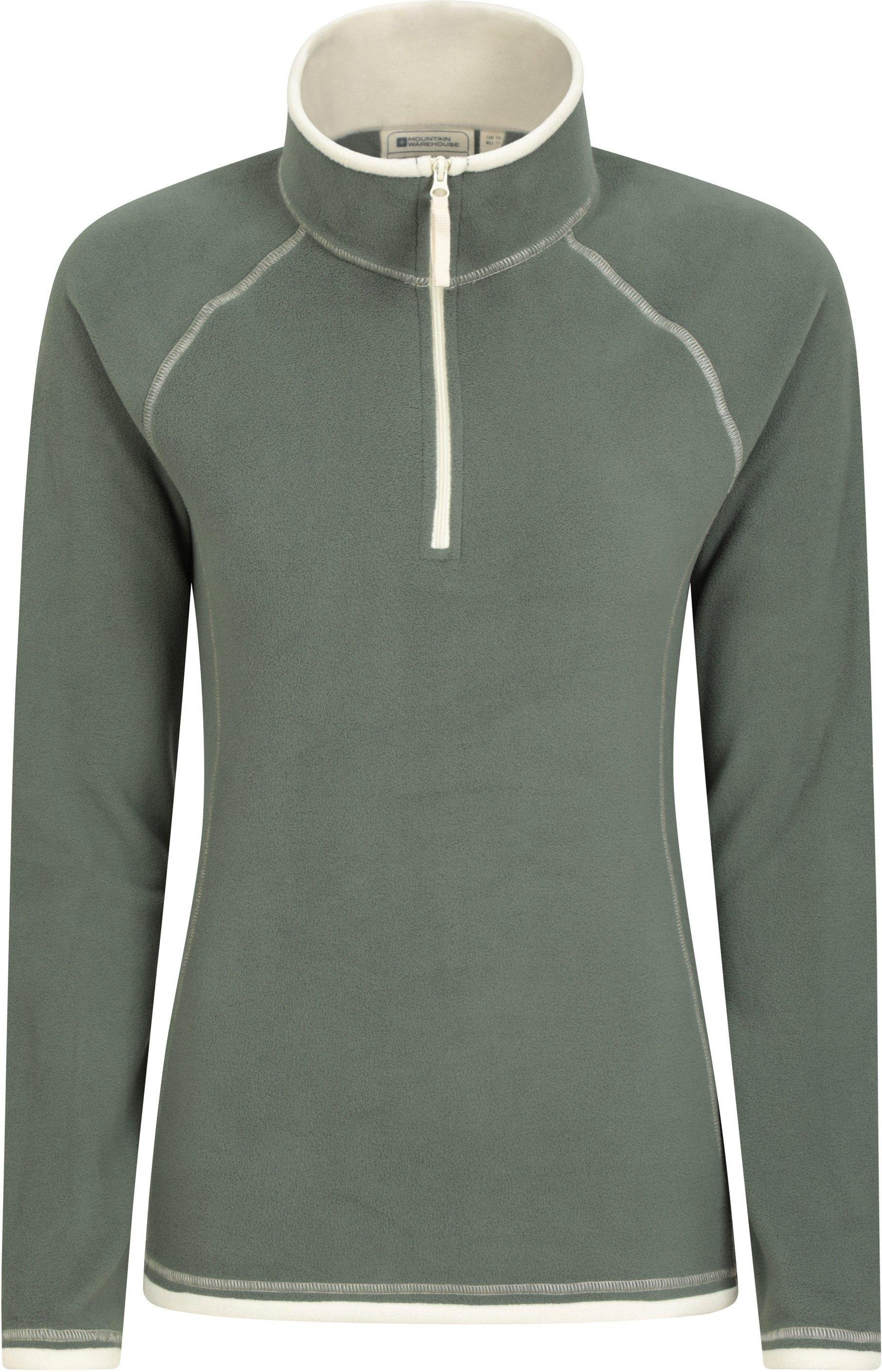 Mountain Warehouse - "Montana" Fleece-Oberteil mit halbem Reißverschluss für Damen (Dunkelgrün)
