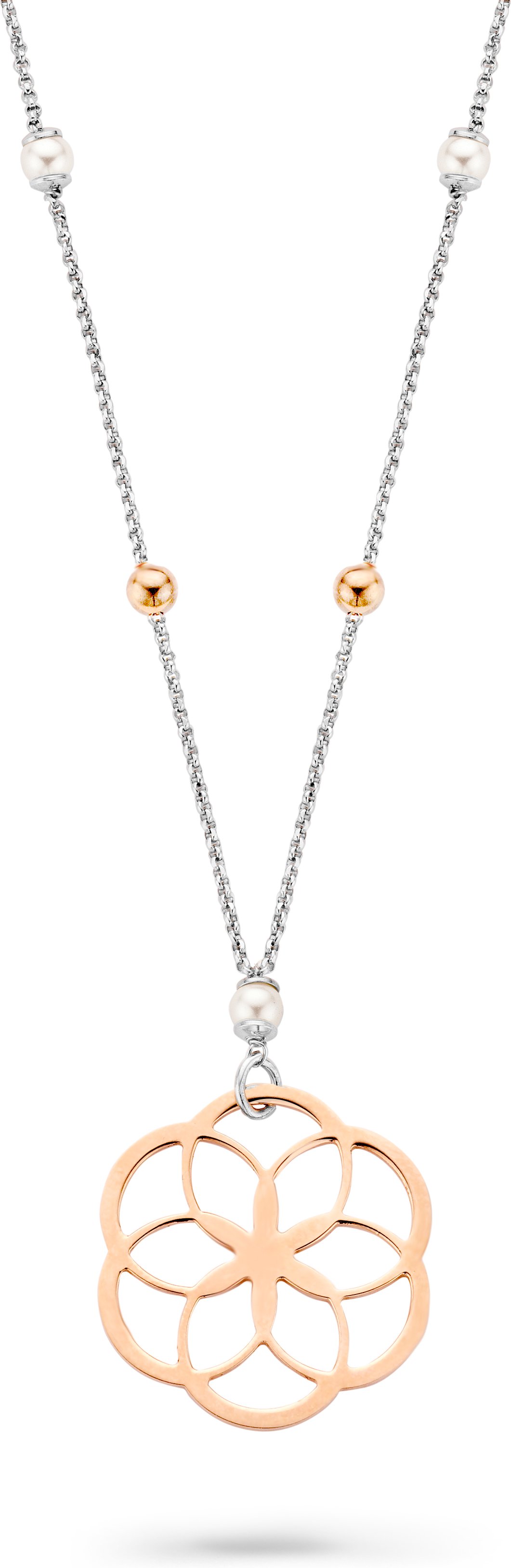 Orphelia 'Zahara' Damenkette mit Anhänger aus 925er Sterlingsilber, Silber/Rosé, ZK-7182