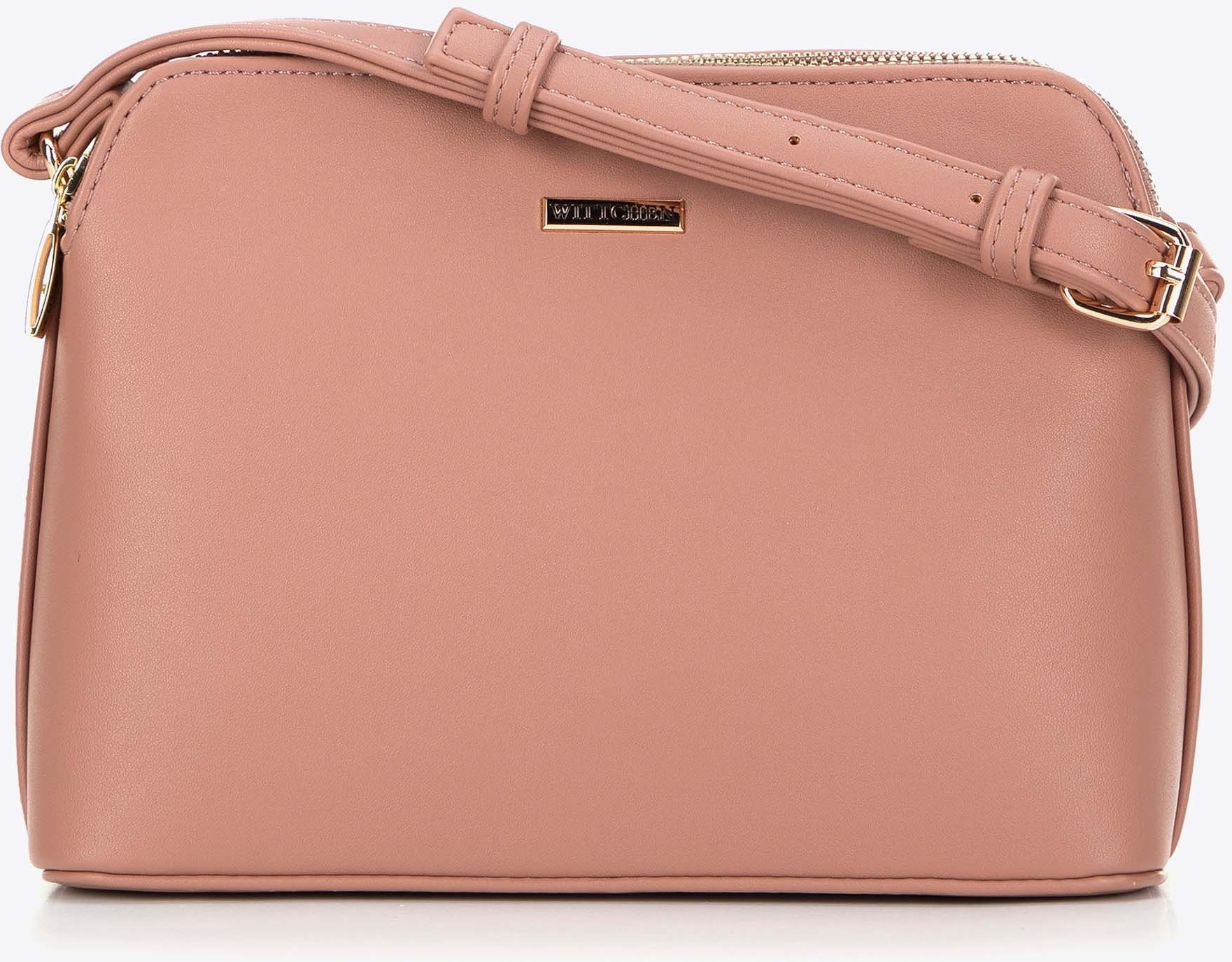 Wittchen Damen-Umhängetasche aus Öko-Leder, zwei Fächer, rosa