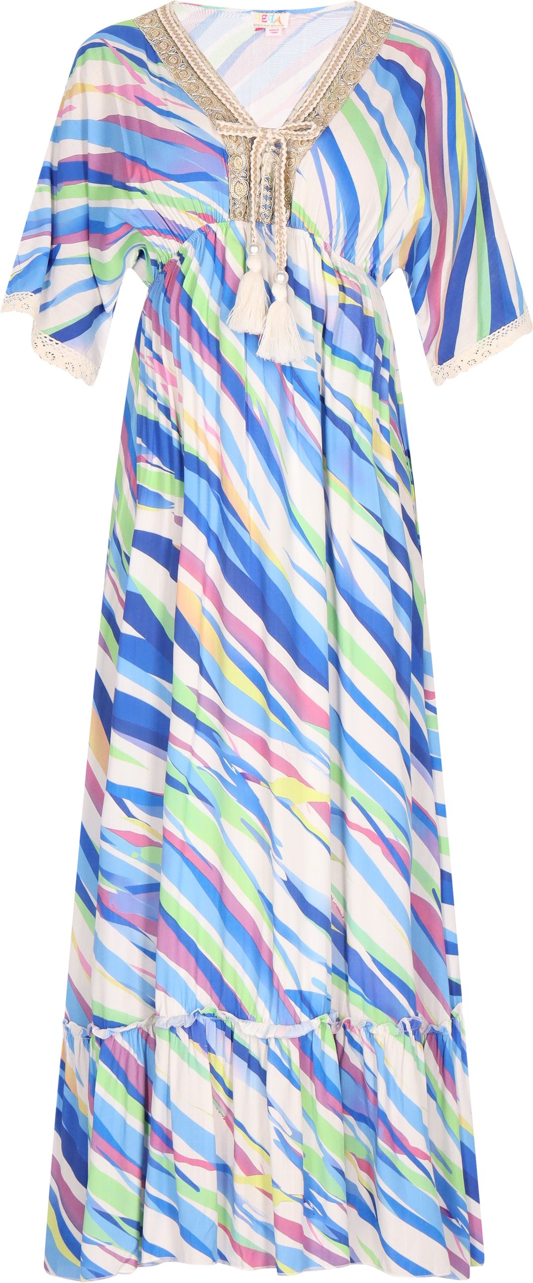 IZIA Kleid Damen Blau Mehrfarbig