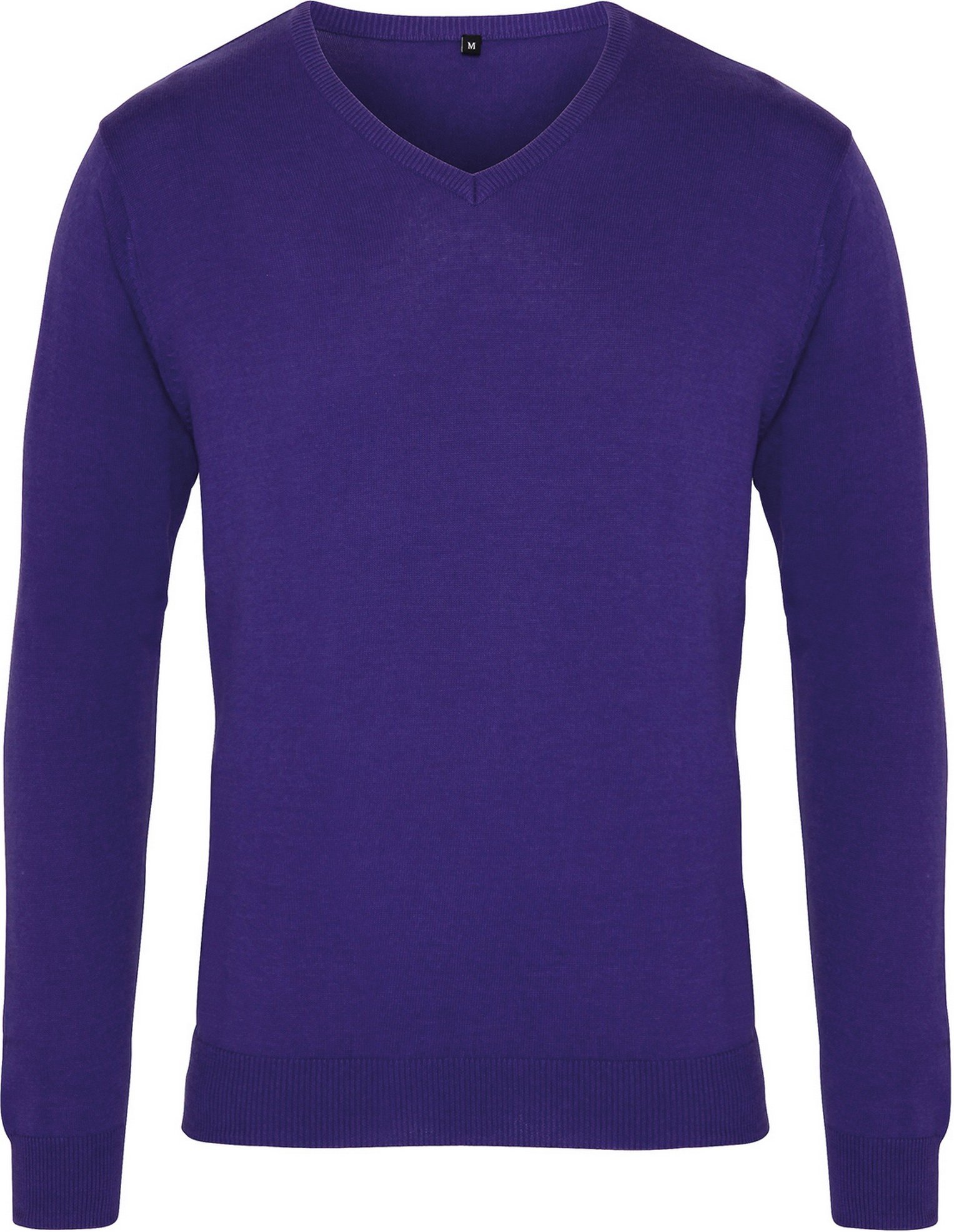 Premier Herren Strick-Pullover mit V-Ausschnitt (Violett)