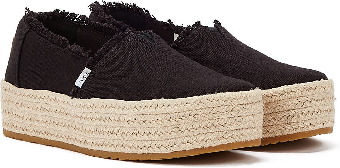 TOMS Canvas Valcia Damen Schwarz Espadrilles