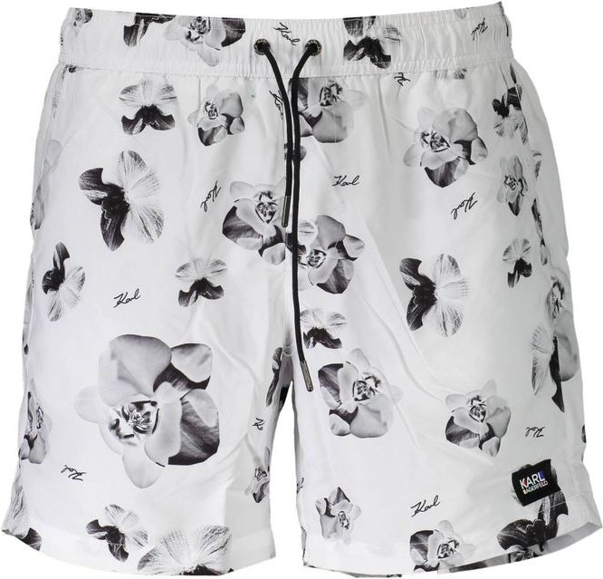 Karl Lagerfeld Bianco Polyester Herren Schwimmboxer