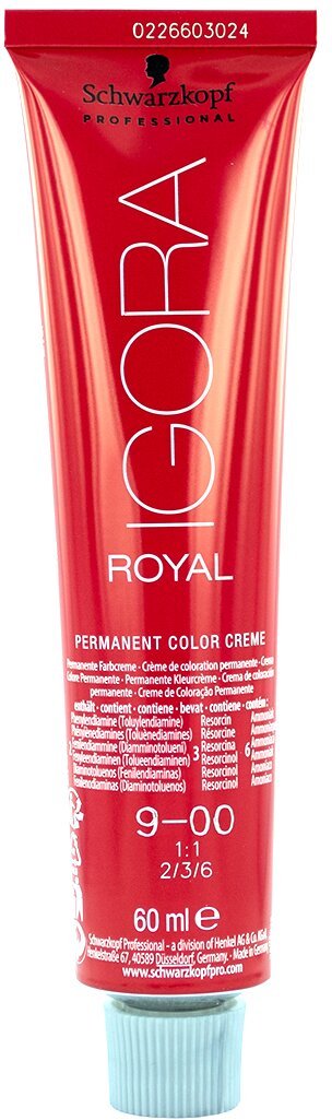 Thumbnail - Igora Royal Permanent Color Creme 60ml - 9-00 Extra Hellblond Natur Extra