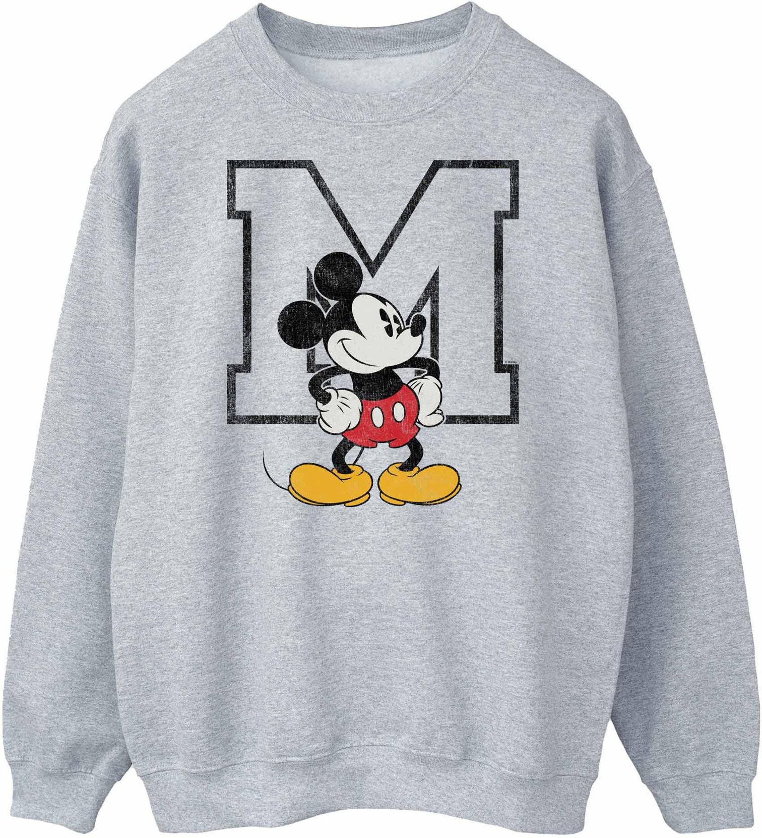 Disney Herren Classic M Mickey Mouse Sweatshirt (Sport grau)