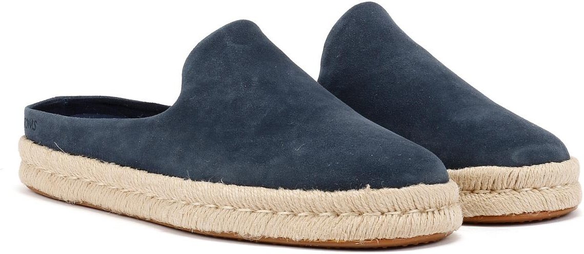TOMS Santiago Herren Clogs Aus Veloursleder In Blau