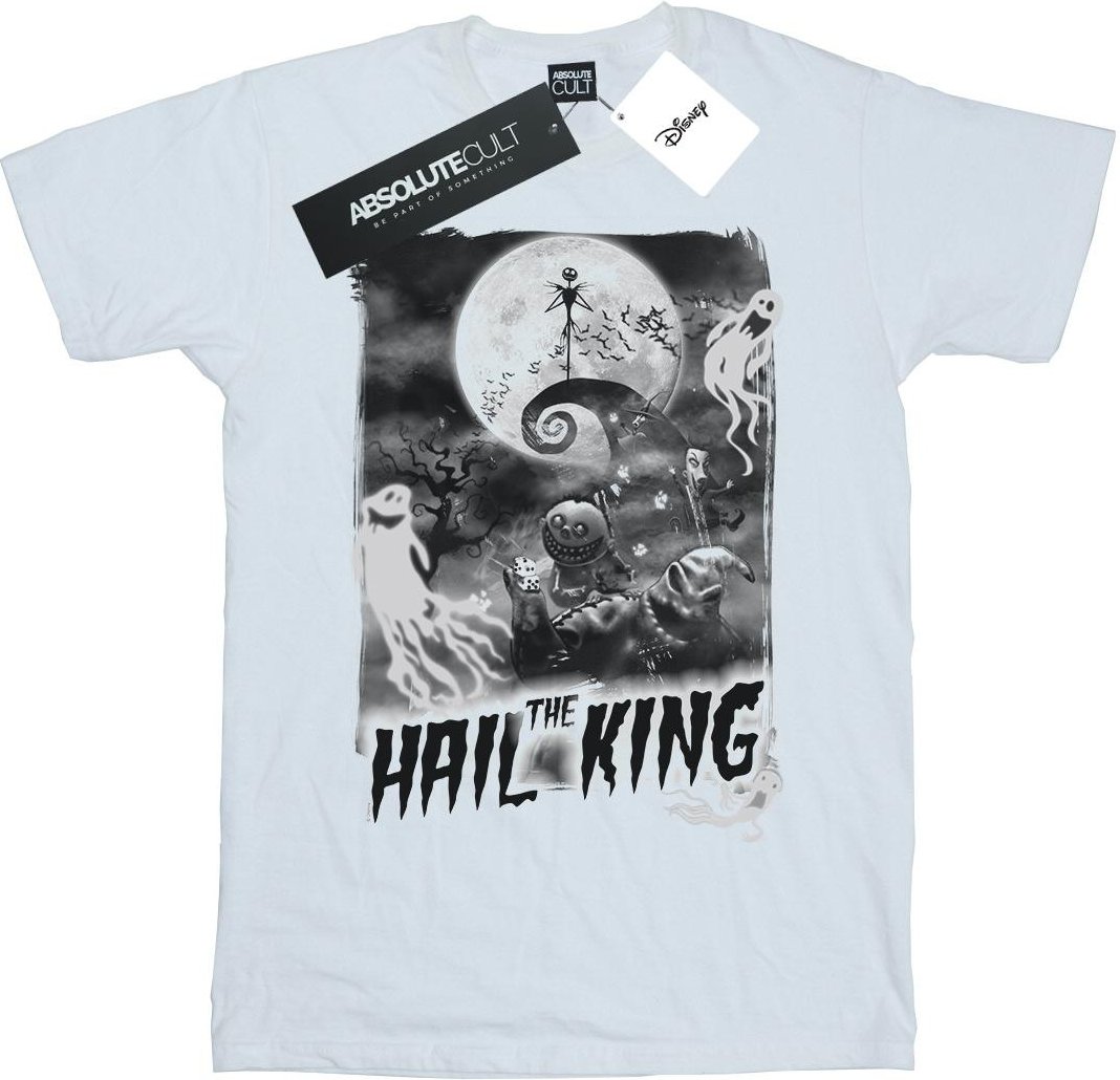 Disney - "Nightmare Before Christmas Hail The King" T-Shirt für Herren (Weiß)