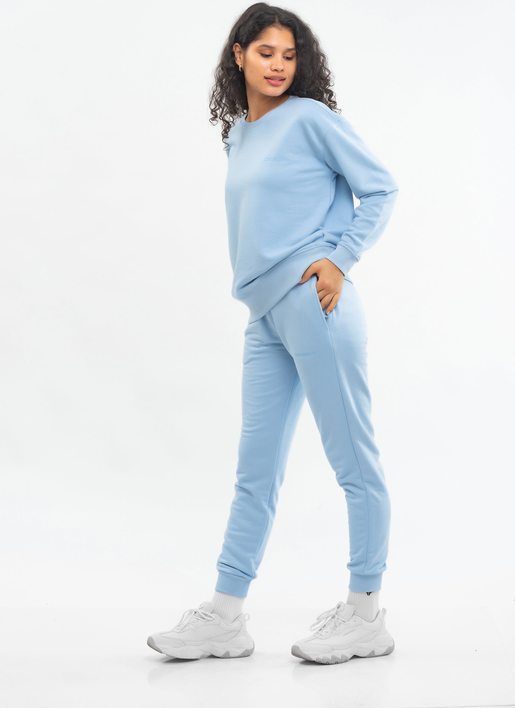 Tom Barron Damen Lässiger Oversize-Trainingsanzug-Set