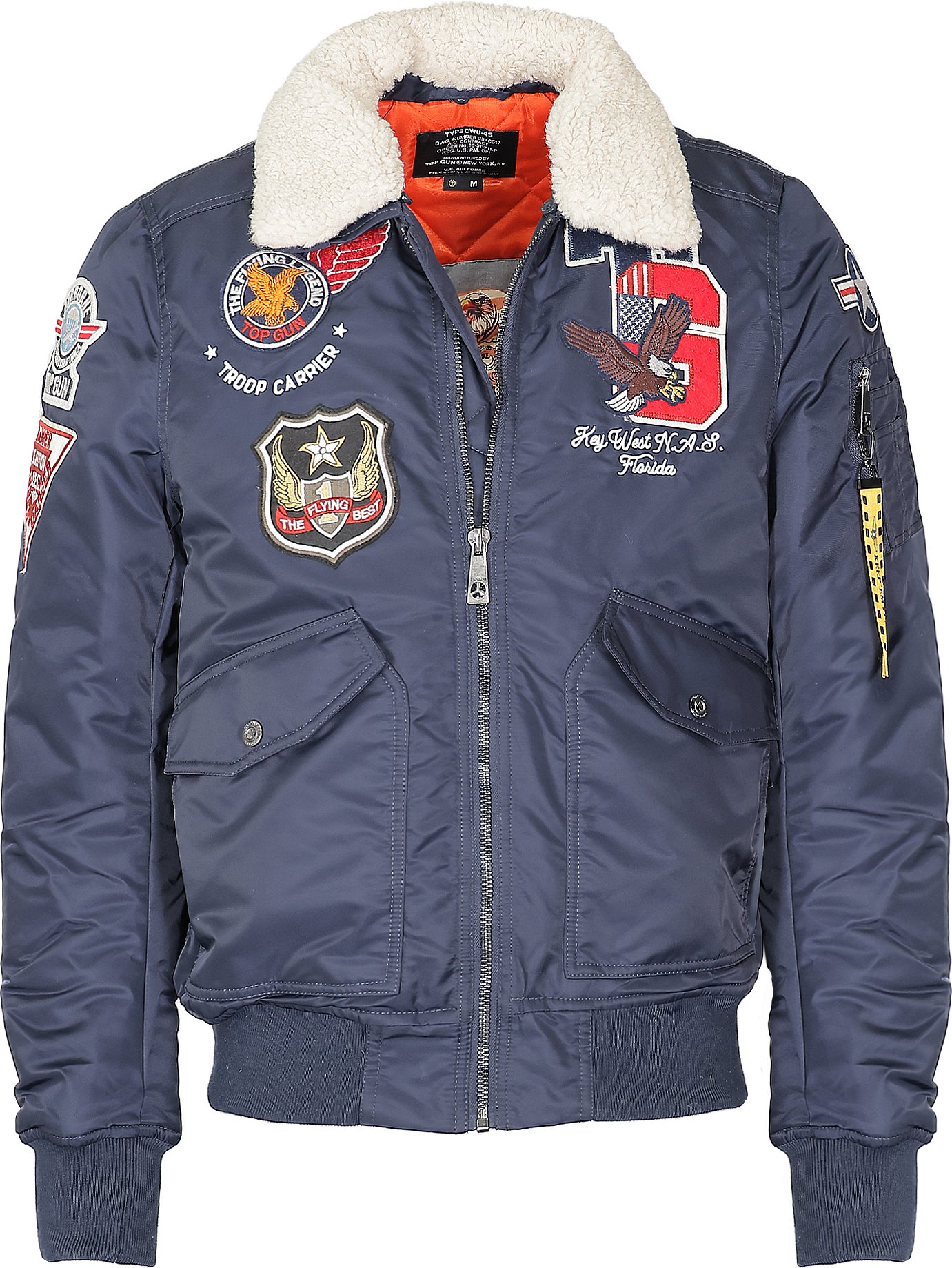 Top Gun Bomberjacke TG23002 mit Kunstfellkragen