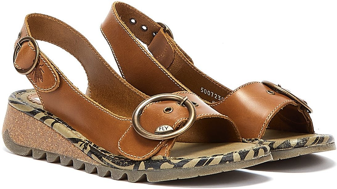 Fly London Tram723fly Damen Sandalen Kamel