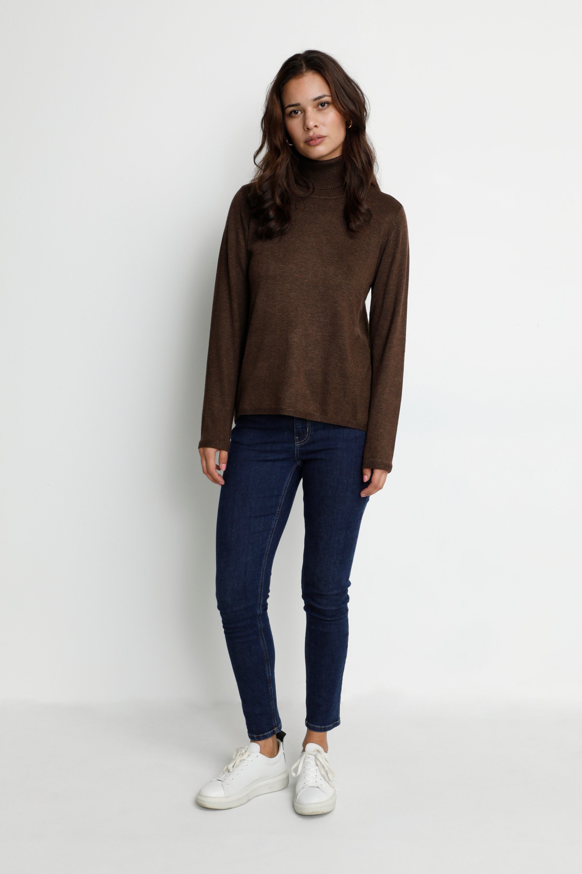 Gestrickter Pullover im lockeren Schnitt brown