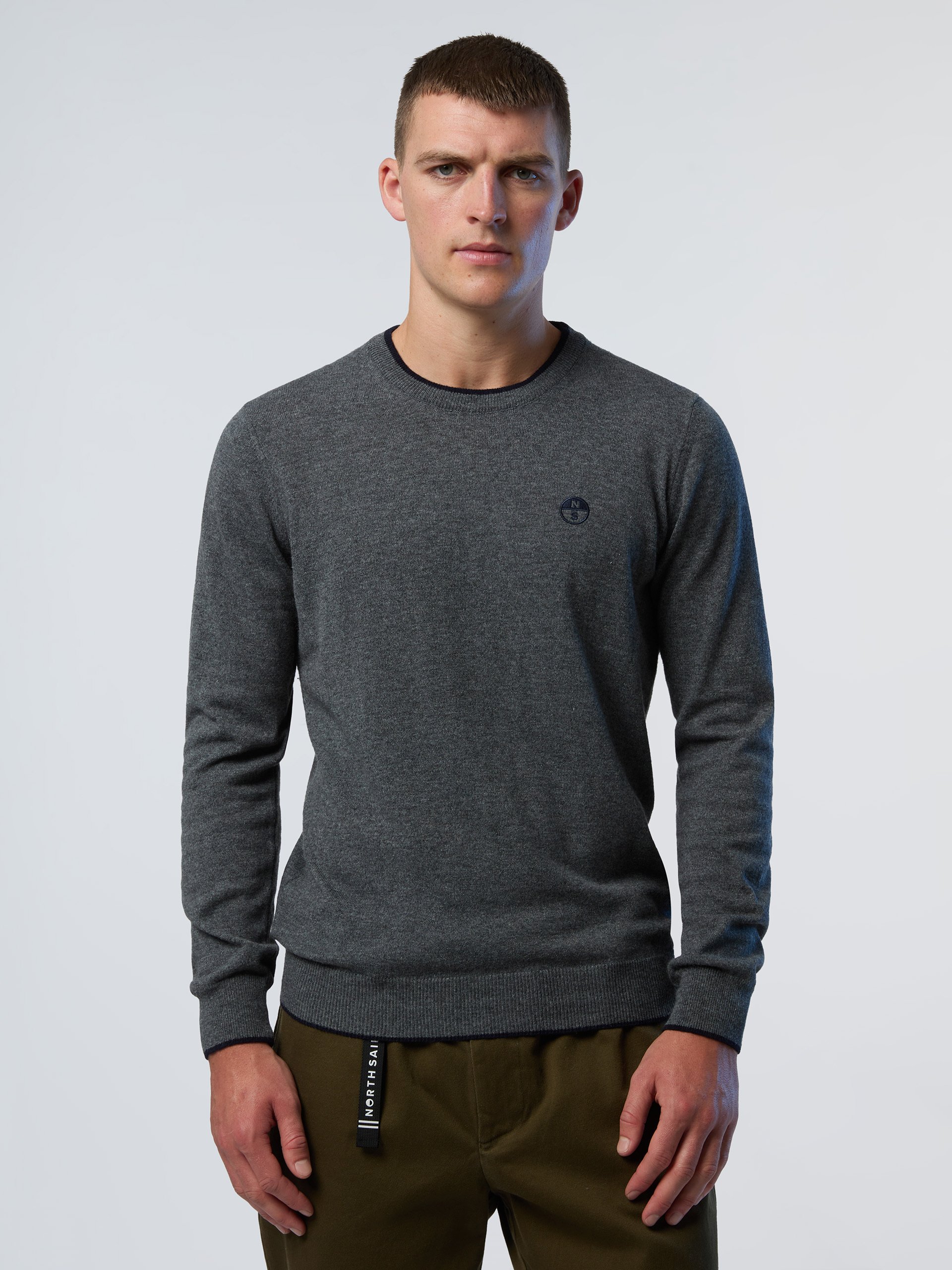 North Sails Pullover Rundhalsausschnitt mit gesticktem Logo