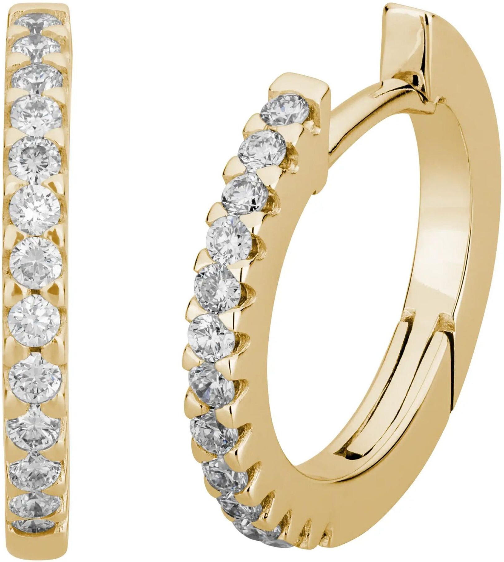 Lyomi Klappcreolen 585/- Gelbgold 26 synth. Diam. 0,24ct.