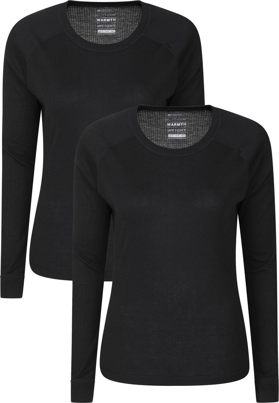 Mountain Warehouse - "Talus" Base Layer Oberteil für Damen (2er-Pack) (Schwarz)
