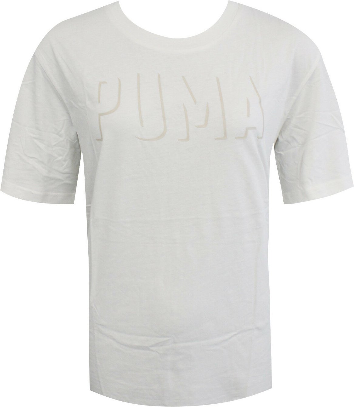 Puma Fusion Eurongated Cotton White Womens T-Shirt Top T-Shirt 592360 21 RW44
