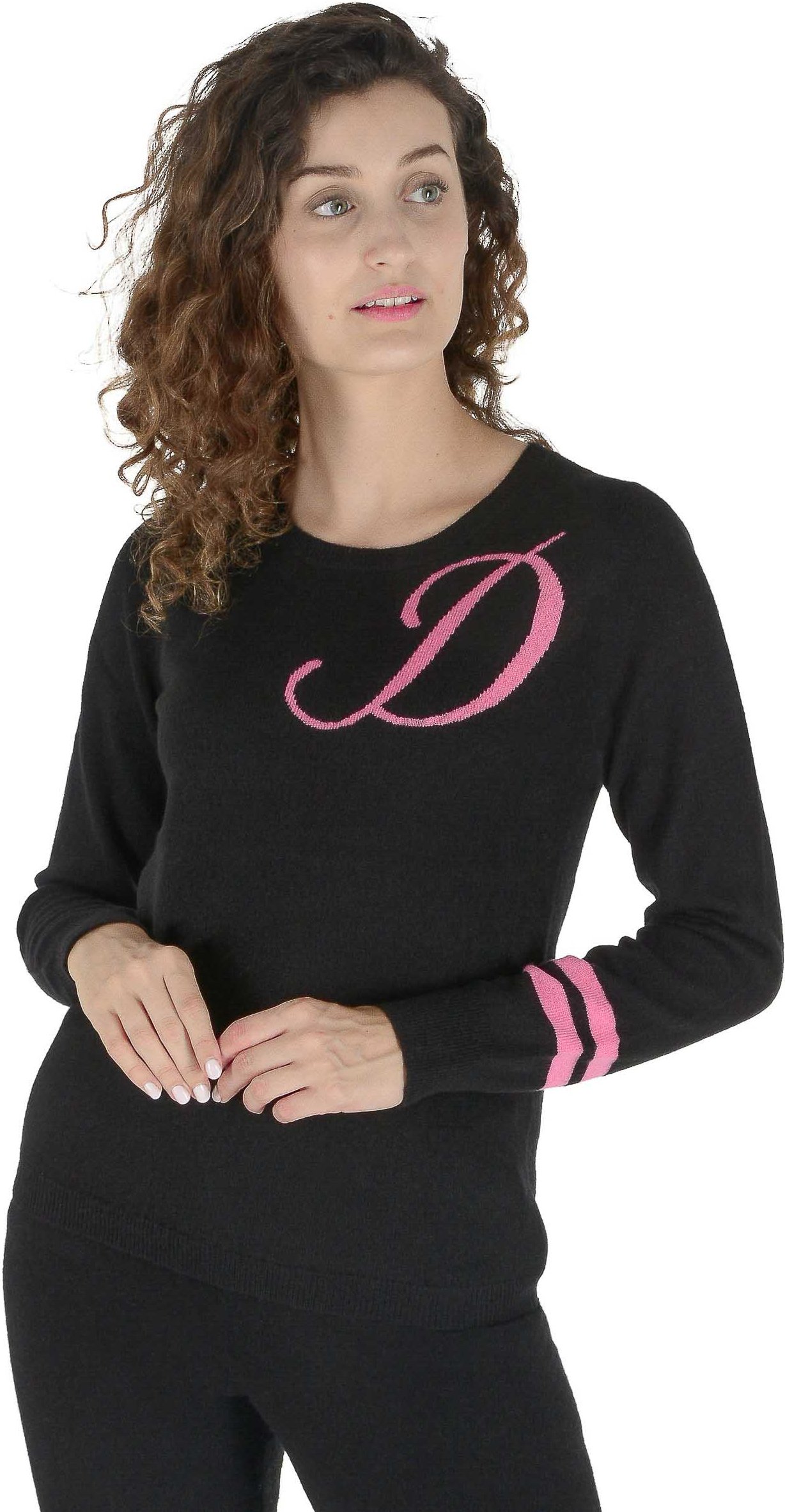 Crown Of Edinburgh Kaschmir Rundhalspullover Stockbridge Schwarz D