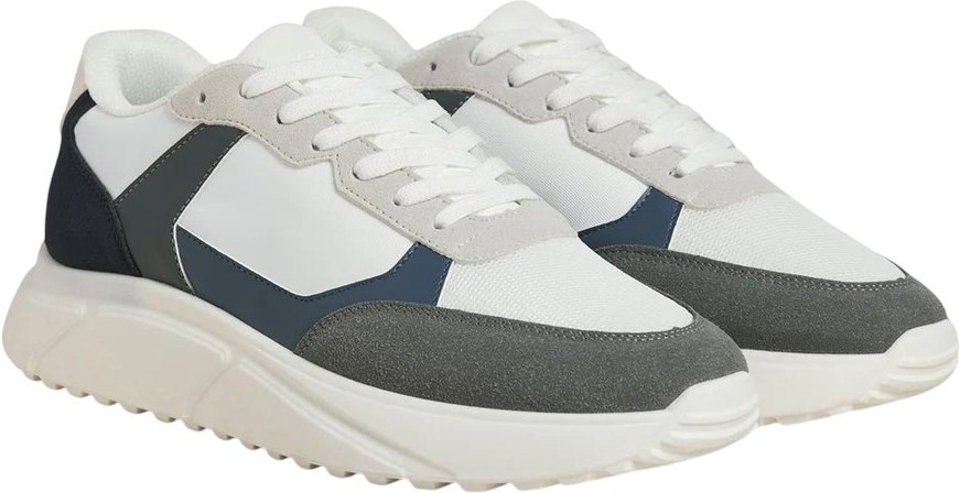 Jack And Jones - Herren Sneaker "Aspire Runner" (Burgfelsen Weiß/Marineblau/Marineblau)