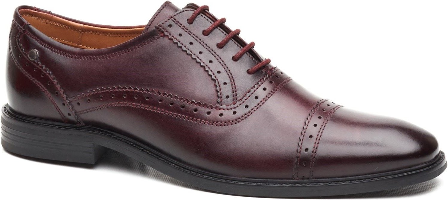 Base London Ascot Oxford Leder Herren Bordo Oxford Schuhe