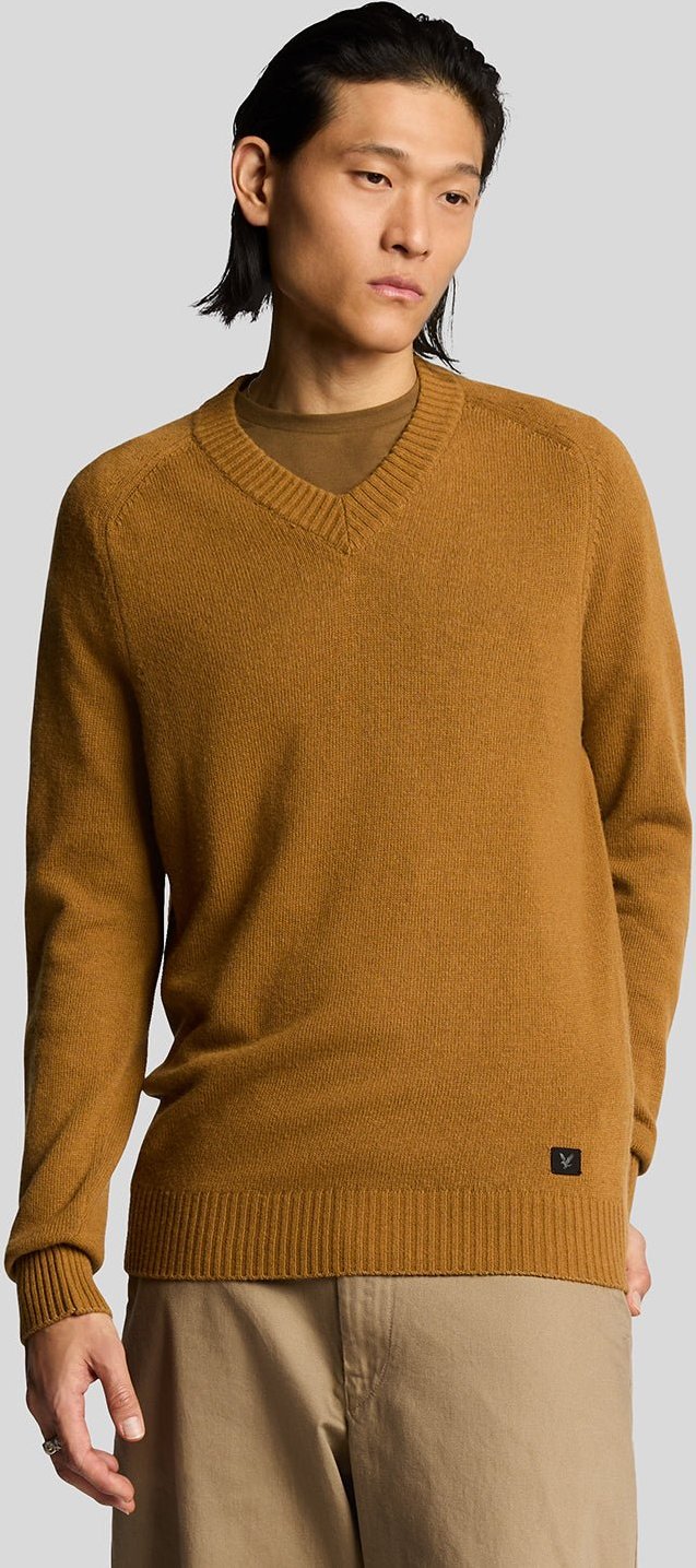Lyle & Scott Strickpullover mit V-Ausschnitt - Gelb