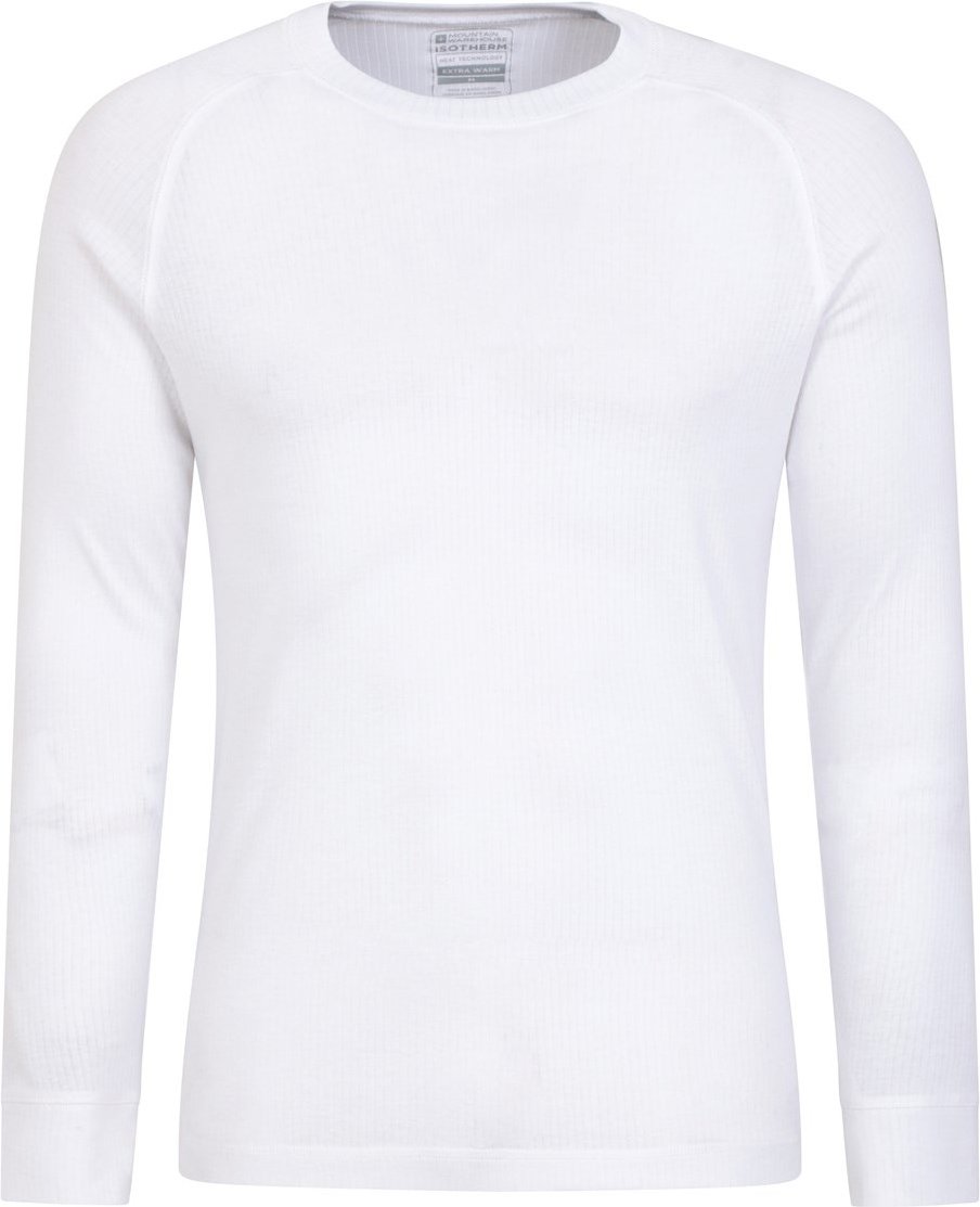 Mountain Warehouse Herren Talus Rundhalsausschnitt Langarm Thermal Top (Weiß)