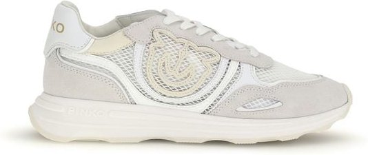 PINKO Weiße Kalbsleder Bos Taurus Sport Sneakers