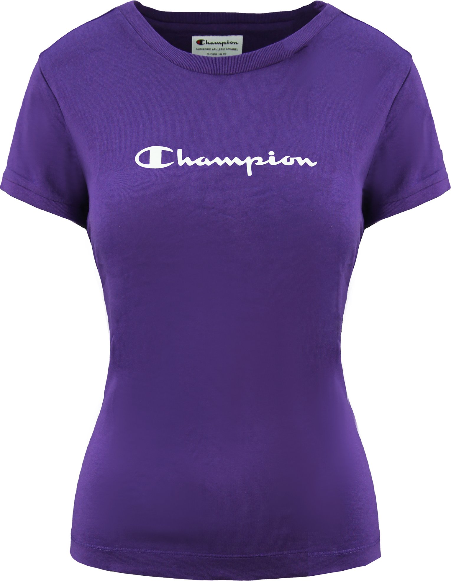 Champion Logo Womens Purple T-Shirt